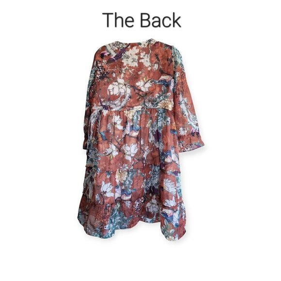 Anthropologie Hemant & Nandita Peasant Dress Size 6P - Picture 11 of 16